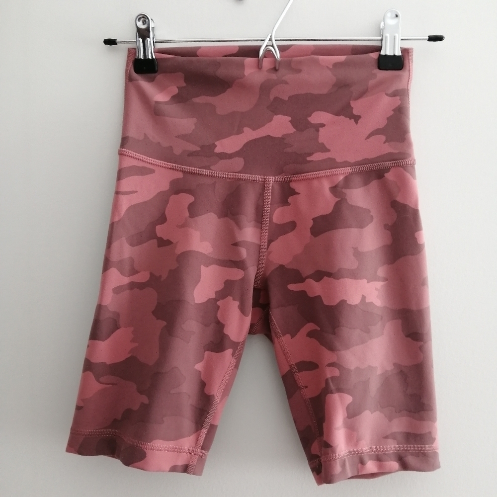 Lululemon Wunder Train High Rise Bike Short 8 Inch Camo Brier Rose Pink 4